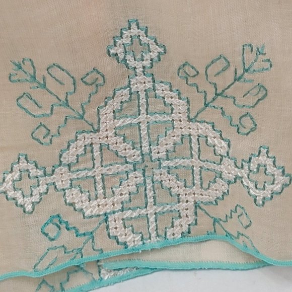 Mens Amazing Cross Stitch Embroidered Light Art Shirt PAUL ROPP 100% Silk 3 - Picture 2 of 16